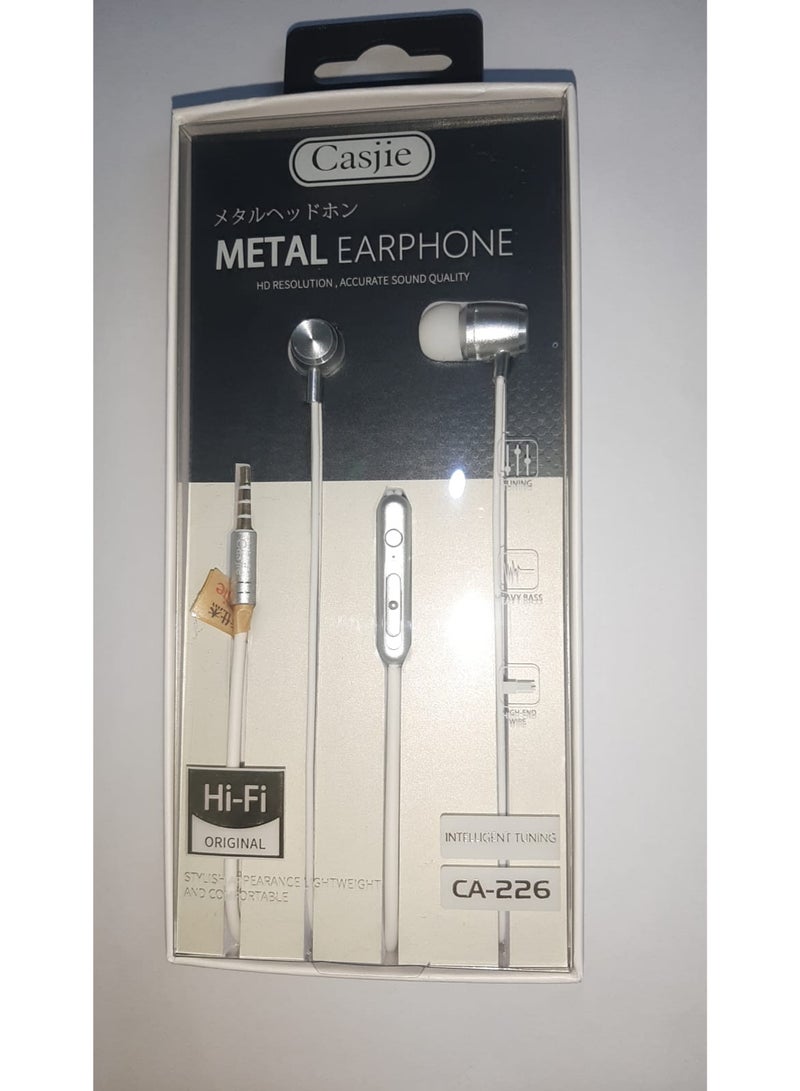 سماعة أذن داخلية سلكية بتصميم عصري قوي وميكروفون مدمج لعزل الضوضاء وصوت نقي عالي الدقة (Hi-Fi) - متوافقة مع جميع الأجهزة (3.5 ملم) - Image 3